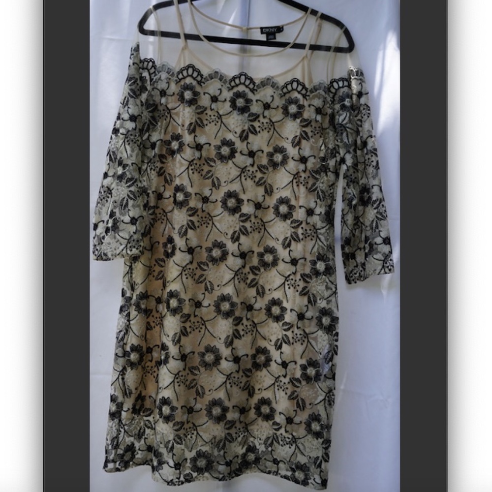DKNY 2 Piece Lace Dress, size M